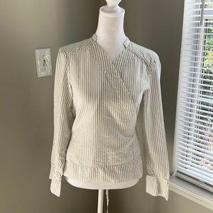 Comptoir Des Cotonniers White & Grey Striped Top